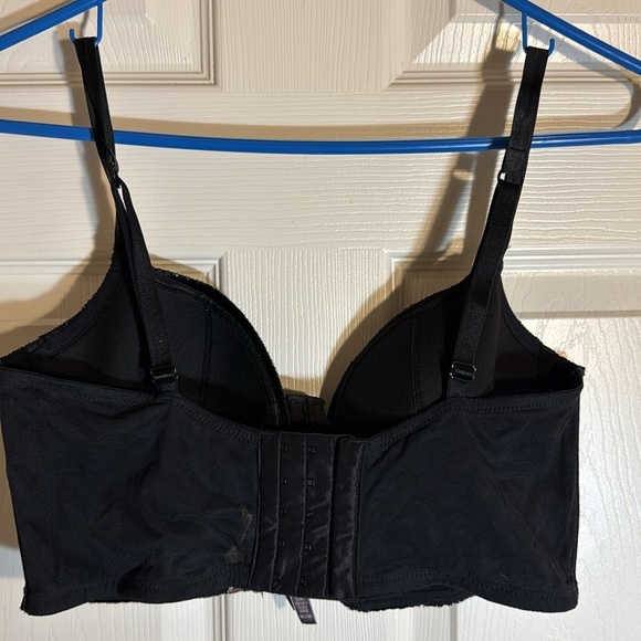 Victoria’s Secret Very Sexy Black Velvet‎ Balconette Bra 36C NWT - Picture 3 of 8